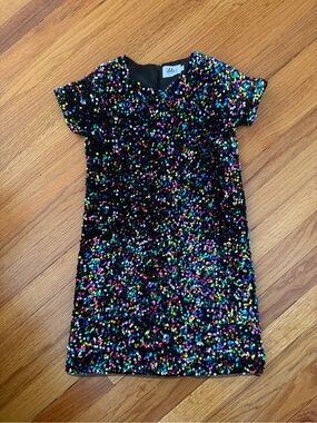 Lola + The Boys Rainbow Sequin Dress — Size 10 | Girls Party Dress